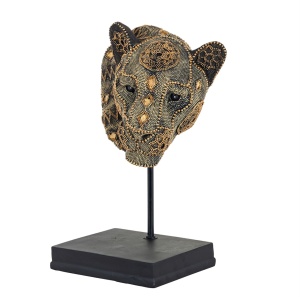 STATUETA DECORATIVA PANTHER YARO, MULTICOLORA, 35 CM, DIN POLIRASINA