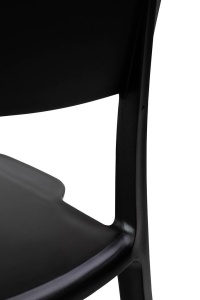 STOC 3 BUC!!! SCAUN DINING/TERASA AGAT, NEGRU, DIN POLIPROPILENA, STIL MODERN - Img 4