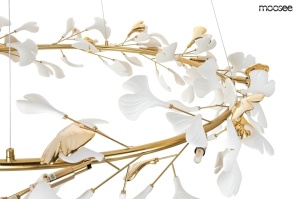 STOC! LUSTRA FLORA 80 GOLD, CONFECTIONATA DIN PLASTIC SI METAL, STIL MODERN - Img 3