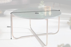 STOC!!! MASUTA DE CAFEA 62CM, VERDE/AURIU, NOBLE, COD 40362, MARMURA, DESIGN MODERN - Img 7