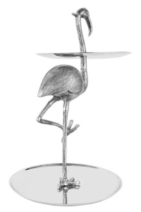 SUPORT DECORATIV FLAMINGO, ARGINTIU, STIL MODERN, B2 - Img 3
