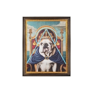 TABLOU BULLDOG NEON, ILUMINAT CU LED, 80x100 cm