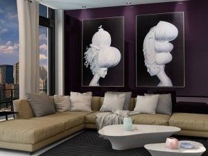 TABLOU DECORATIV CLIO 316872, PRINT PE PANZA, STIL MODERN, SCHULLER - Img 5