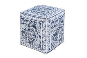 TABURET ALB/ALBASTRU ORIENTAL 39020 DESIGN MODERN - Img 5