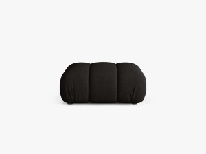 TABURET BELLIS, NEGRU, CU TAPITERIE DIN TEXTIL STRUCTURAT LIBERTY, MICADONI