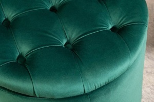 TABURET CU SPATIU DEPOZITARE, BAROCK VERDE, COD 40737, DIN CATIFEA - Img 4