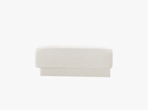 TABURET MILEY, ALB, CU TAPITERIE DIN TEXTIL BOUCLE BALOO, MICADONI - Img 3