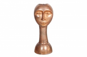 VAZA/GHIVECI, FACE, DIN METAL, CUPRU ANTICHIZAT, COD 42722, DESIGN INDUSTRIAL