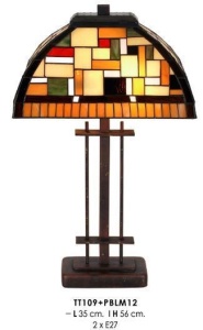 VEIOZA DEOSEBITA TIFFANY, COD TT109+PBLM12, DIN METAL SI STICLA