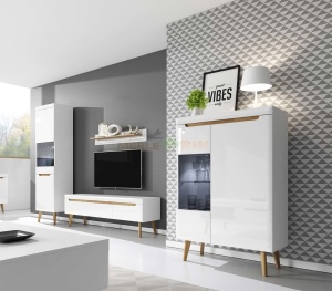 VITRINA LIVING CU LED NORDI NWT53 DESIGN SCANDINAV PSK - Img 2