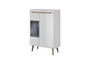 VITRINA LIVING CU LED NORDI NWT90 DESIGN SCANDINAV PSK - Img 1