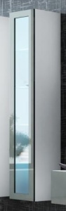 VITRINA LIVING CU LED VIGO 180 ALB/GRI DESIGN MODERN CM
