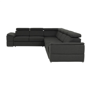 ANSAMBLU DE CANAPELE SEGORIA LUX, MODEL DREAPTA, GRI, DIN TEXTIL, EXTENSIBIL, SPATIU DEPOZITARE, STIL MODERN, TK - Img 1