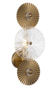 APLICA AIDAN AURIU PERIAT, ML-0024, CONFECTIONATA DIN METAL, STICLA, ALUMINIU SI FIER, STIL MODERN