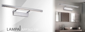 APLICA BAIE MIRROR APP363-1W, 9W, 70X2.5 cm, CROM/ARGINTIU, DIN OTEL INOXIDABIL SI METAL, STIL MODERN, TU - Img 8