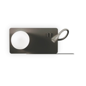 APLICA BOOK-2 AP, NEGRU, DIN METAL, STIL MODERN