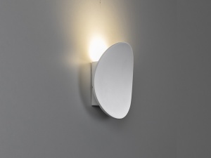 APLICA ONA, 18 CM, ALB MAT, DIN ALUMINIU, METAL SI ACRIL, STIL MODERN - Img 2