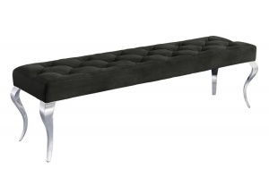 BANCHETA BAROCK 39160 ARGINTIU/NEGRU DESIGN MODERN