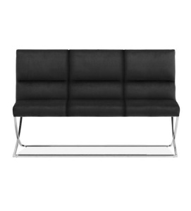 BANCUTA/SOFA MARCUS, NEGRU/CROM, STIL MODERN, ATR