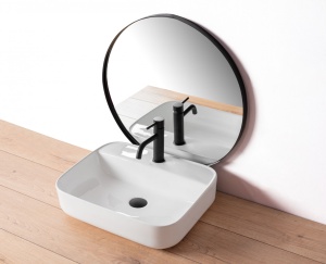 BATERIE GUSTO ONE REA, BLACK MAT, LOW, DESIGN MODERN, MONTAJ PE LAVOAR, CALITATE SUPERIOARA, REA
