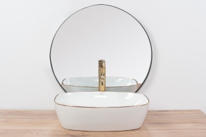 BATERIE REA GUSTO MIXER, ,HIGH, AURIU, DESIGN MODERN, MONTAJ PE BLAT, CALITATE SUPERIOARA, REA - Img 4