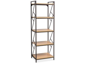 BIBLIOTECA TABLO R5, STEJAR/NEGRU, DIN MDF SI METAL, STIL MODERN, SIGNAL - Img 4