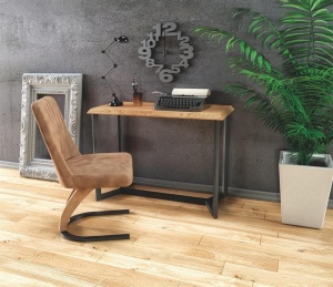 BIROU/CONSOLA KN3 STEJAR AURIU/NEGRU STIL VINTAGE HALMAR - Img 1