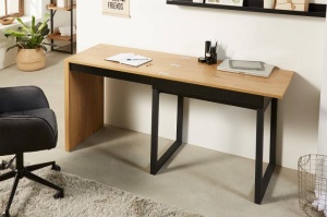BIROU MODERN, FLEX 80-160CM, COD 41211, DIN MDF INFOLIAT SI METAL - Img 2