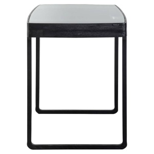 BIROU MONFORT, TRANSPARENT/NEGRU, 130 CM, DIN FURNIR DE FRASIN SI STICLA SECURIZATA, STIL MODERN, B2 - Img 8