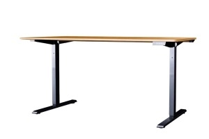BIROU REGLABIL PE INALTIME, PROFESIONAL, 140CM, DIN LEMN DE STEJAR SI METAL, INVICTA INTERIOR