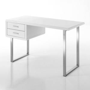 BIROU VEGA 120CM, CU 2 SERTARE, METAL SI MDF LUCIOS, COD 4669 - Img 5