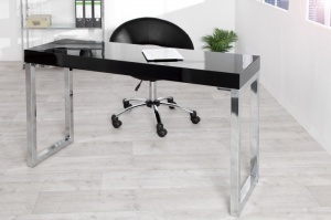 BIROU VERK NEGRU/CROM, DIN METAL SI MDF, STIL MODERN B2