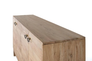BUFET 180CM, NATURAL, LEMN MASIV DE ACACIA, PRODUS REALIZAT MANUAL GINER Y COLOMER - Img 5