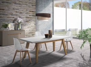 BUFET 4 USI 172CM, TONYA, COD 3677, STIL MODERN, REALIZATA DIN PANOURI ECO DIN LEMN - Img 1