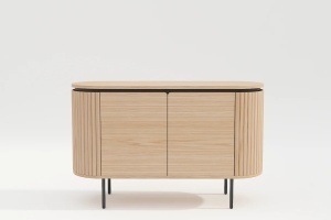 BUFET, ATELIER 120CM, FURNIR DIN LEMN DE STEJAR SI PICIOARE DIN METAL, CULOARE NATUR, ARTIM GROUP SELECTION