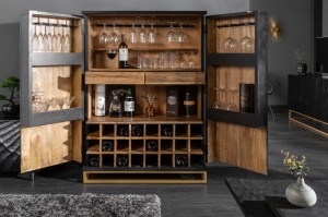 BUFET DE BAR, SCORPION 140CM, LEMN MASIV MANGO 3D, DESIGN RETRO, ARTIM GROUP SELECTION - Img 3