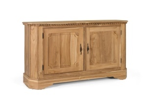 BUFET LIVING, 150CM, LEMN MASIV DE TEC, CULOARE NATUR, SCULPTAT MANUAL, ARTIM GROUP SELECTION