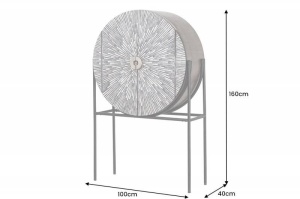 BUFET/ORGANIZATOR DECORATIV, HERITAGE 160CM, LEMN MASIV SI OS, COD 43346, MODEL DEOSEBIT - Img 6