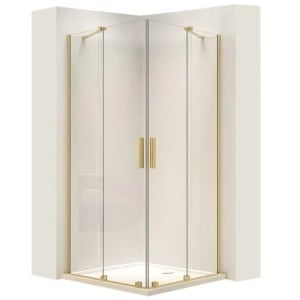 CABINA DE DUS MONTANA DOUBLE GOLD BRUSH, 80X80 CM, EASY CLEAN