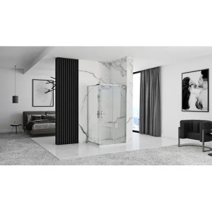 CABINA DE DUS PUNTO 80X100, CROM, CU CADITA SAVOY ALBA, CALITATE SUPERIOARA - Img 3