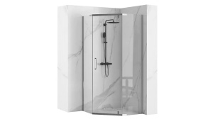 CABINA DE DUS REA AXIN CROM 80X80CM+CADITA DIAMOND ALBA, DIN STICLA SECURIZATA, CALITATE SUPERIOARA