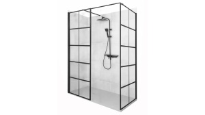 CABINA DE DUS REA BLER-1, 70-90CM, NEGRU, DIN STICLA SECURIZATA, CALITATE SUPERIOARA