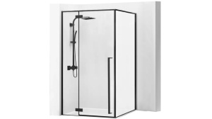 CABINA DE DUS REA RAPID FARGO, 120X90 CM, NEGRU MAT, DIN STICLA, CALITATE SUPERIOARA