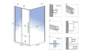 CABINA DE DUS REA SOLAR, CULISANTA, 90x90CM, NEGRU MAT, DIN STICLA, FARA CADITA, CALITATE SUPERIOARA - Img 7
