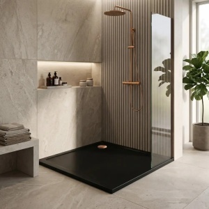 CADA PENTRU DUS, REA SAVOY 90X90, NEAGRA, CU CAPAC CUPRU PERIAT, CALITATE SUPERIOARA