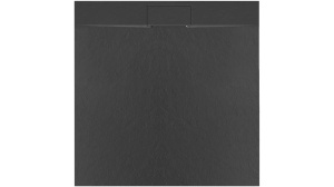 CADITA DE DUS REA BAZALT, 90x90 CM, NEGRU, DIN COMPOZIT, CALITATE SUPERIOARA