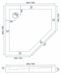 CADITA DE DUS, REA DIAMOND, ALBA, 90x90, DESIGN MODERN, CALITATE SUPERIOARA, REA - Img 5