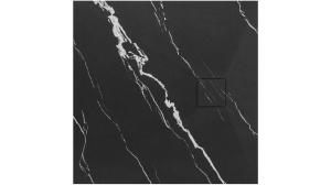 CADITA DE DUS REA MAGNUM CARRARA, 90x90 CM, EFECT DE MARMURA NEAGRA, DIN COMPOZIT, CALITATE SUPERIOARA