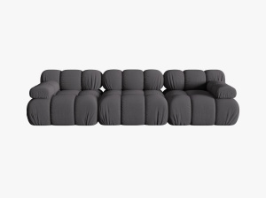 CANAPEA BELLIS, CU 3 LOCURI, ESPRESSO, CU TAPITERIE DIN TEXTIL 3D SONIC, MICADONI