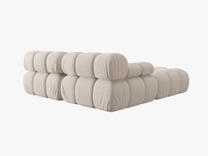 CANAPEA/COLTAR MODULAR BELLIS, 3 LOCURI, 188 CM, BEJ DESCHIS 23, TAPITERIE DIN CATIFEA 3D, DESIGN DEOSEBIT - Img 3